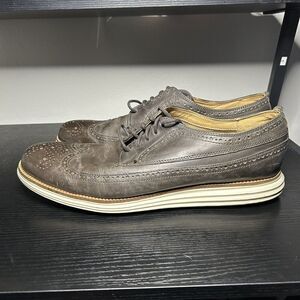 Cole Haan Grand Os Wingtip Men's Size 13 M Brown Leather Casual Shoes (C23435)